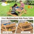 Wooden Construction Indoor Outdoor Picnic Table for Patio