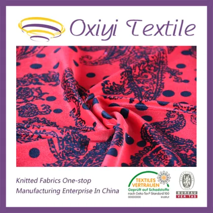 KS/Korean velvet fabric velvet dot printed fabric use for clothing