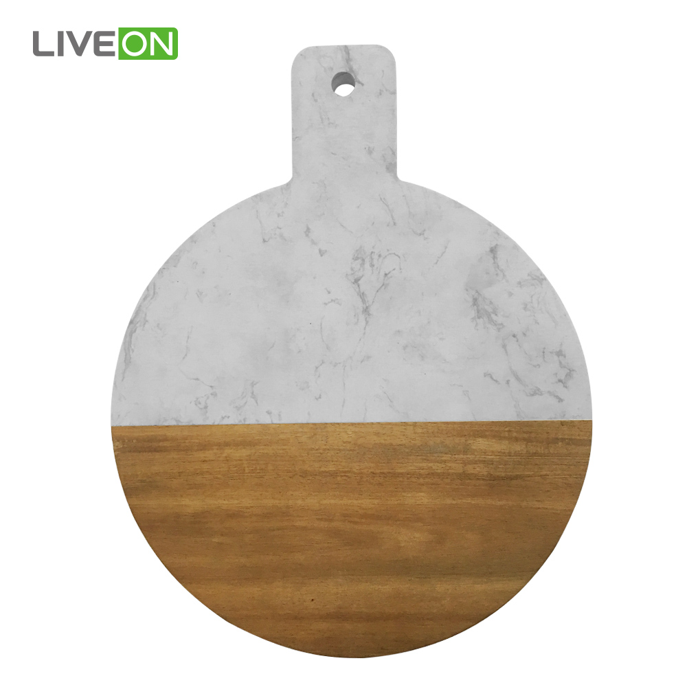 Round Marble Wood Cutting Board