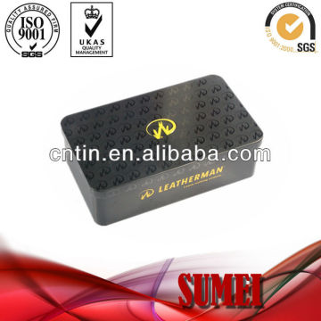 Square tin gift box for gift card sale