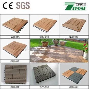 Anti-slip WPC DIY decking tile