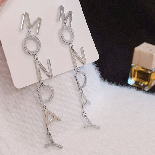 Statement Lettering Trendy Earrings