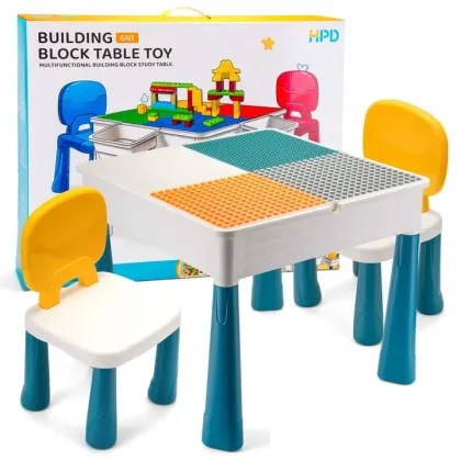 DIY Early Education Building Blocks Table Toy-Educational Toys for Learning