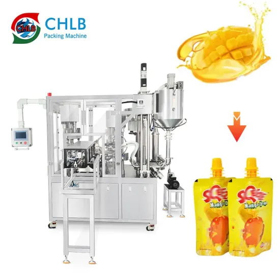 High Speed Stand-Up Bag Fill and Capping Machine for Liquid Juice Spout Pouches