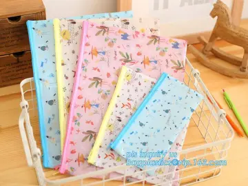 PVC file bag pencil case file folder documents filling bag office school suppllies stationery bag, A4 zipper stationery file pla