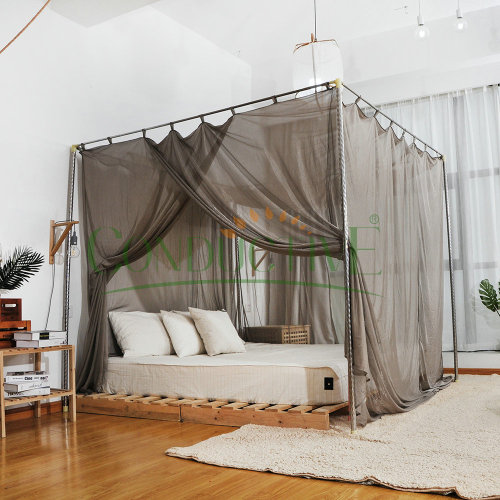 Square Shape EMF Protection Mosquito Net Bed Canopy