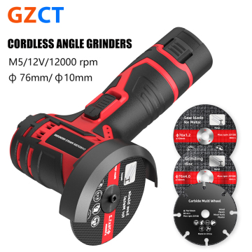 12V Professional Electric Angle Grinder - Factory Price Metal Wood Cutter Polishing Tool (3 inch, Battery Powered, Wireless)