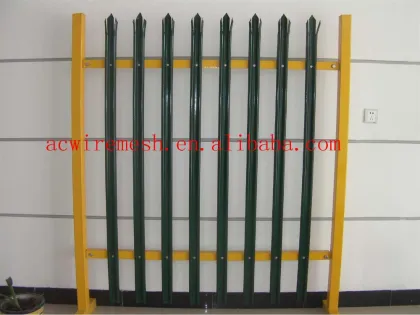 steel palisade fence mansion pvc coated colourful garden steel fence