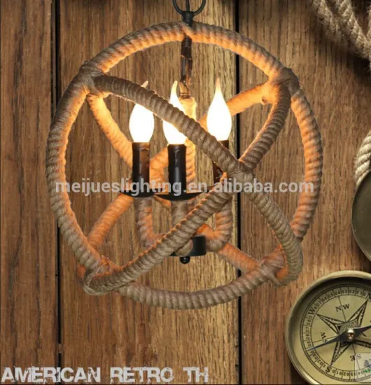 China supply modern design k9 hemp rope led horse chandelier