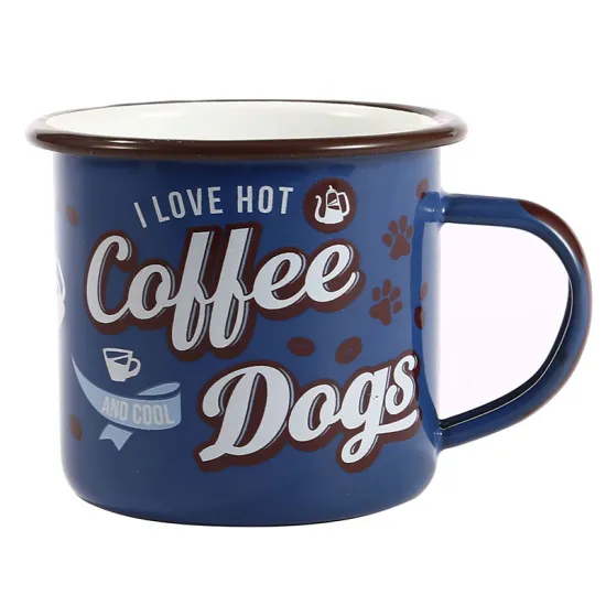 High Quality Cast Iron Carbon Steel Enamel Customized Coffee Mug with Logo