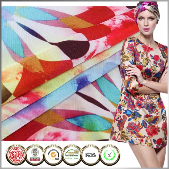Hot selling SGS certified Korean News polyester printed fabric