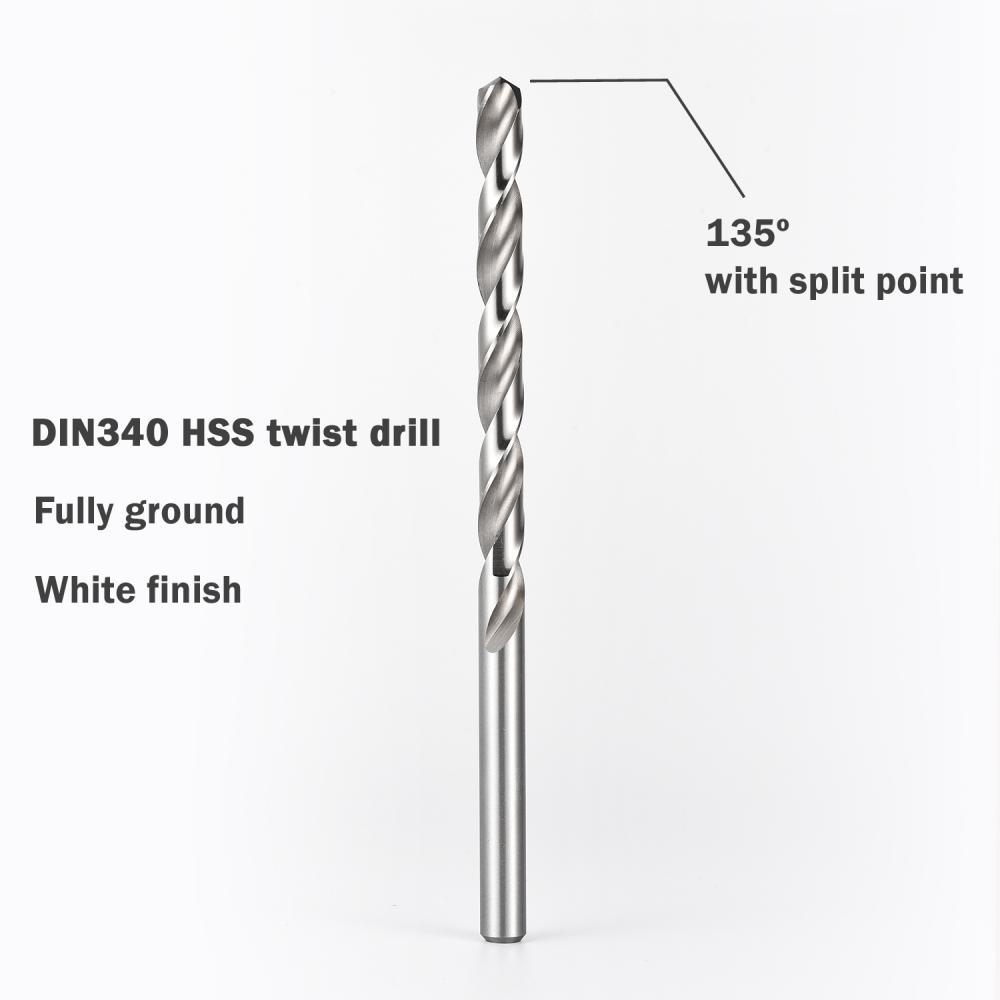 4241 HSS Twist Drill بت مجموعة أبيض الانتهاء