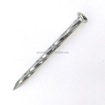 Galvanized Fluted Shank Cement Nails: Sizes 1 inch, 2 inch, 2.5 inch, and 4 inch - Hardened Steel Concrete Twisted Nails