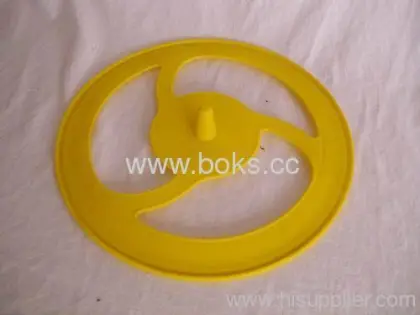 Yellow Plastic Flying Disk Toys 
