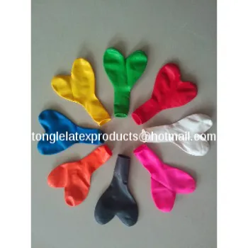 colorful natual latex rubber heart balloons