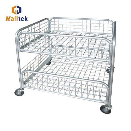 Wire Container Shopping Mall Discount Mesh Storage Cart Promotion Cage Factory