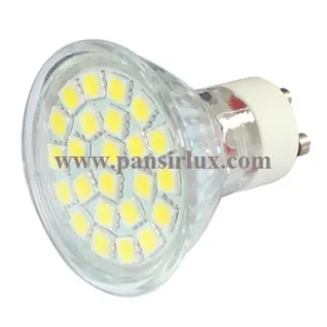 Glass body with cover 24pcs 5050SMD 3W SMD GU10 Glass LED Spotlight