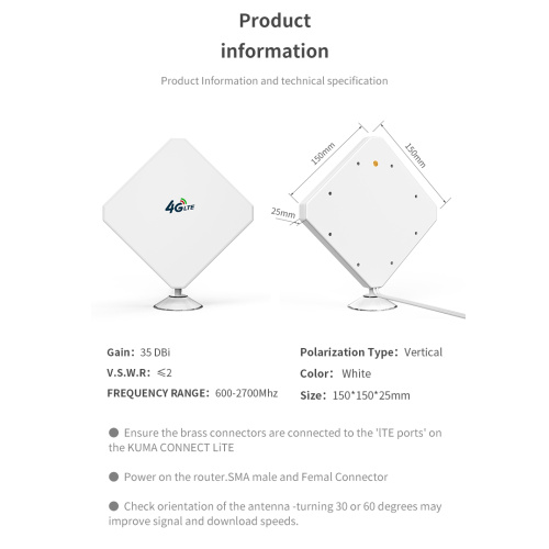 High Gian 4G Lte Panel-Antenne für Router