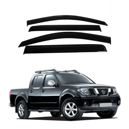 Window Door Visor Black for Nissan Navara D40 2005-2011 Rain Shield Wind Deflector