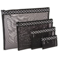 4pieces a set nylon mesh bag with zipper