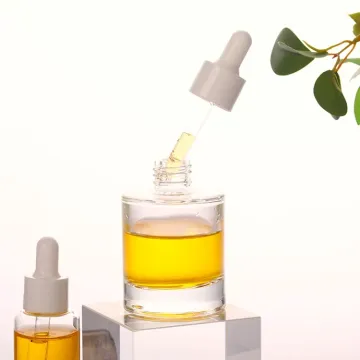 Round Heavy Base Thick Glass White Dropper Bottles