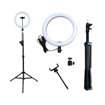 Luz de anillo de 26 cm con soporte - luz de anillo para iluminación perfecta