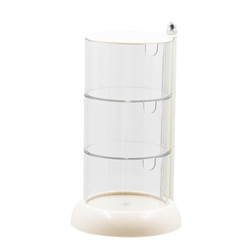 Multi-functional Beauty Storage Solution: Transparent Powder Puff, Cotton Beauty Egg, Rotating Multi-layer Dustproof Shelf & Desktop Organizer
