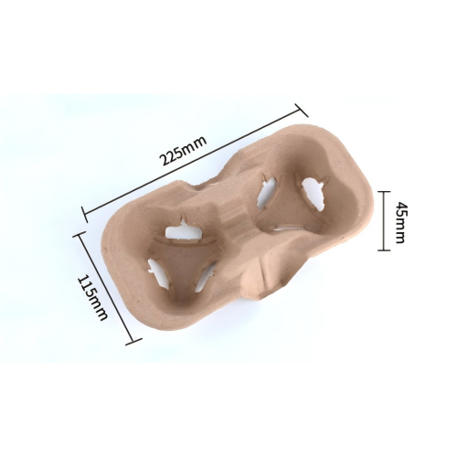 Bandeja de café de pulpa desechable para bebidas para llevar