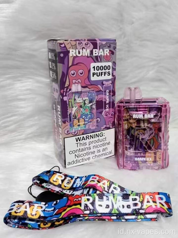 Rum Bar Populer Terbaik 10kpuffs Disposable Vape Whoesale