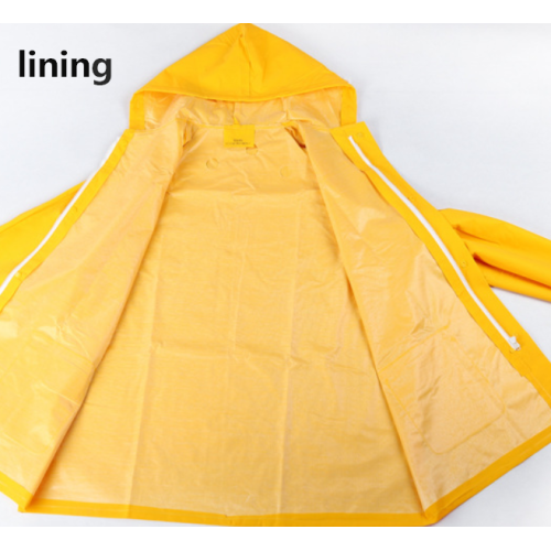 billiger strapazierfähiger wasserdichter Regenanzug mit Kapuze aus Kunststoff für Männer mit Gummiregenmantel