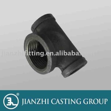 Black malleble iron pipe fitting -Tee Reducing (Banded)