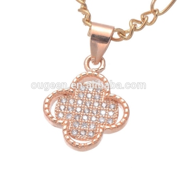women sweater jewelry flower love clover diamond jewellery