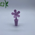 Rolha de silicone com design de flores