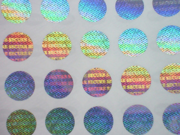 Custom high resolution destructive hologram sticker