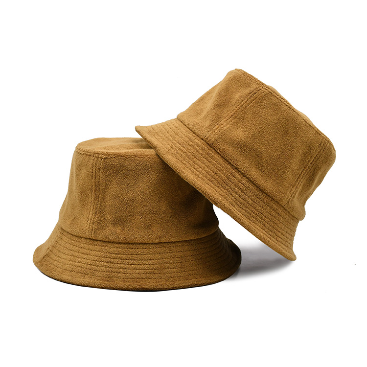 New Design Brown Terry Towel Bucket Hat