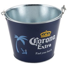 Dadi 5L Bucket de hielo de metal galvanizado con mango