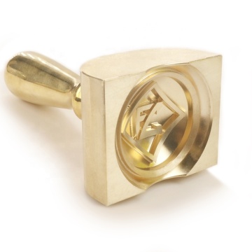 Personalized Logo Brass Ice Stamp Mold for Branding Cocktails