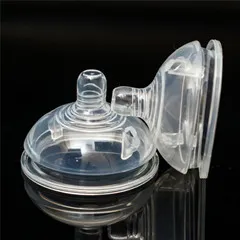Comotomo 2 Pack Silicone Replacement Nipple, Clear, 3-6 Months