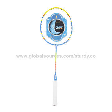 Alloy Child Badminton Racket, T-joint Design, Iron Alloy Head and Shaft, Leisure Style