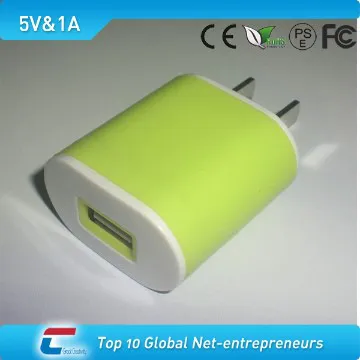 1A portable phone charger EU/UK/US plug