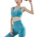 Naadloze slim-fit yogalegging met bh-set