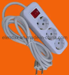European-Style 3-Way Extension Power Socket E8003E