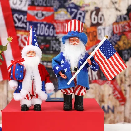 Top Selling American National Day Decorative Ornaments: Patriotic Flag, Uncle Sam, and Standing Memorial Dolls