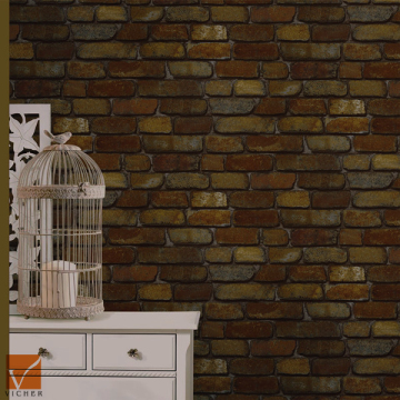 cheap modern design wallpaper pvc brick design wallpaper