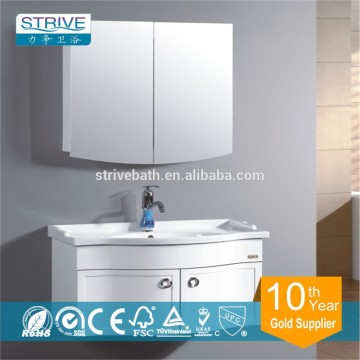 Mirrored Cabinet Wall mounted PVC Bathroom Vanity