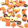 Günstige Großhandel Sweet Bread Dessert Food Shaped Flatback Cabochon 100 Stück / Beutel Harze DIY Toy Decor Perle Kühlschrank Ornamente