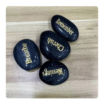 Best Seller Natural Healing Engraved River Stone with Inspirational Words for Gifts & Souvenirs