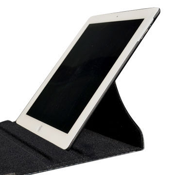 Leather Cases for iPad 2 and New iPad with Stand Function, Customized Design and Color Welcomed