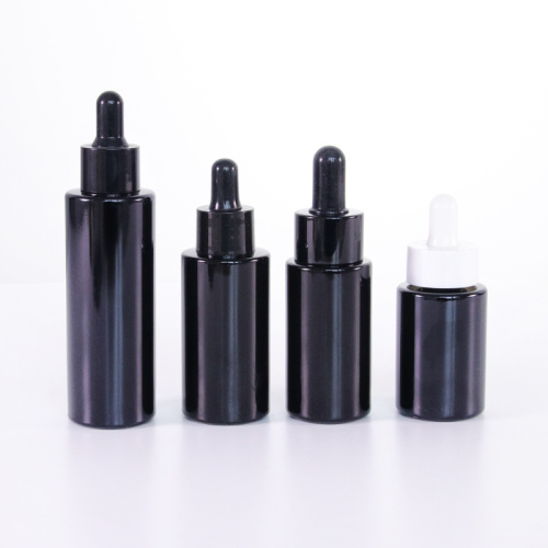 Wholesale black glass dropper bottle for serum