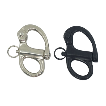 Sliver Black Stainless Steel Snap Shackle untuk Gelang Paracord: Saiz 35mm, 52mm, 96mm - 304 &amp; 316 Gred